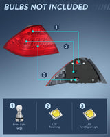 Nilight Taillight Assembly Compatible with 2006 2007 Honda Accord 4 Door Sedan Excluding Hybrid Rear Lamp Replacement OE Style Driver Side and Passenger, view 2