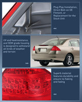 Nilight Taillight Assembly Compatible with 2006 2007 Honda Accord 4 Door Sedan Excluding Hybrid Rear Lamp Replacement OE Style Driver Side and Passenger, view 5