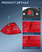 Nilight Taillight Assembly Compatible with 2006 2007 Honda Accord 4 Door Sedan Excluding Hybrid Rear Lamp Replacement OE Style Driver Side and Passenger, view 6