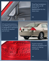Nilight Taillight Assembly Compatible with 2006 2007 Honda Accord 4 Door Sedan Excluding Hybrid Rear Lamp Replacement OE Style Driver Side, view 5