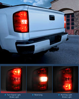 Nilight Taillight Assembly Compatible with 2007 2008 2009 2010 2011 2012 2013 2013 2014 Chevy Silverado 1500 2500HD 3500HD 07-13 GMC Sierra 3500HD Rear Lamp Tail Light Replacement Dark Red Driver Side, view 4