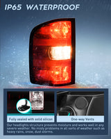 Nilight Taillight Assembly Compatible with 2007 2008 2009 2010 2011 2012 2013 2013 2014 Chevy Silverado 1500 2500HD 3500HD 07-13 GMC Sierra 3500HD Rear Lamp Tail Light Replacement Dark Red Driver Side, view 6