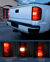 Nilight Taillight Assembly Compatible with 2007 2008 2009 2010 2011 2012 2013 2013 2014 Chevy Silverado 1500 2500HD 3500HD 2007-2013 GMC Sierra 3500HD Rear Lamp Replacement with Dark Red Lens Passenger, view 4