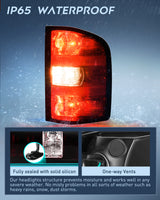 Nilight Taillight Assembly Compatible with 2007 2008 2009 2010 2011 2012 2013 2013 2014 Chevy Silverado 1500 2500HD 3500HD 2007-2013 GMC Sierra 3500HD Rear Lamp Replacement with Dark Red Lens Passenger, view 6