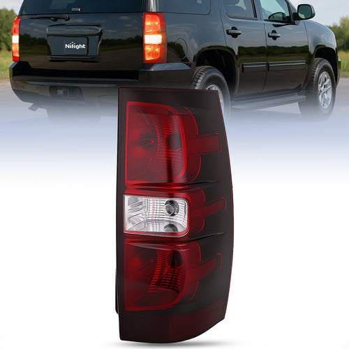 Nilight Taillight Assembly Compatible With 2007 2008 2009 2010 2011 2012 2013 2014 Chevy Chevrolet Tahoe Suburban Tail Lights Rear Lamps Replacement Passenger Side Dark Red
