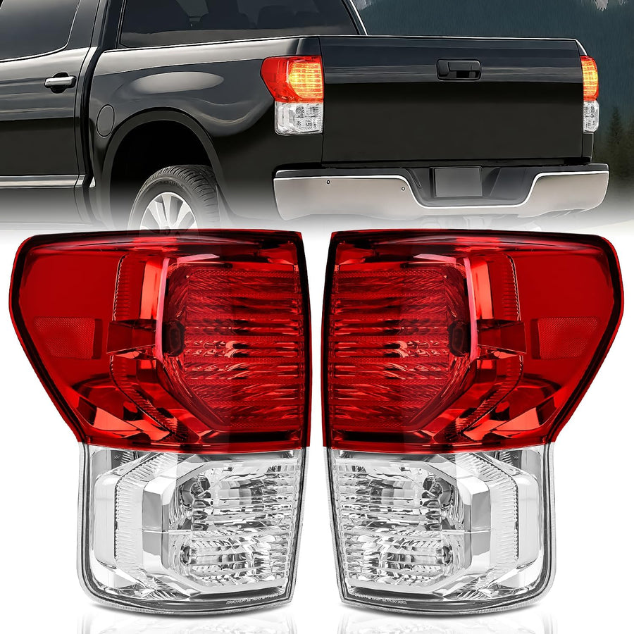 Nilight Taillight Assembly Compatible with 2007 2008 2009 2010 2011 2012 2013 Toyota Tundra Rear Tail Light Lamp Replacement OE Style Driver and Passenger Side