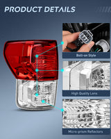 Nilight Taillight Assembly Compatible with 2007 2008 2009 2010 2011 2012 2013 Toyota Tundra Rear Tail Light Lamp Replacement OE Style Left Driver Side, view 5