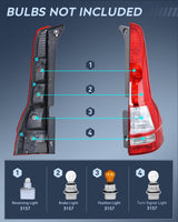 Nilight Taillight Assembly Compatible with 2007 2008 2009 2010 2011 Honda CR-V Tail Light OE Style Rear Lamp Replacement Passenger Side, view 3