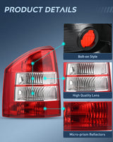 Nilight Taillight Assembly Compatible with 2007 2008 2009 2010 Jeep Compass Tail Light OE Style Rear Lamp Replacement Driver and Passenger Side, view 6