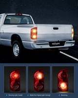 Nilight Taillight Assembly Compatible with 2007 2008 Dodge Ram 1500 2007 2008 2009 Dodge Ram 2500 3500 Rear Lamp Replacement OE Style Driver Side and Passenger Side Dark Red Lens, view 3