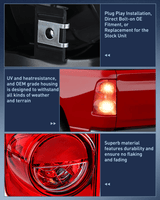 Nilight Taillight Assembly Compatible with 2007 2008 Dodge Ram 1500 2007 2008 2009 Dodge Ram 2500 3500 Rear Lamp Replacement OE Style Driver Side and Passenger Side Red Lens, view 5