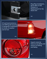 Nilight Taillight Assembly Compatible with 2007 2008 Dodge Ram 1500 2007 2008 2009 Dodge Ram 2500 3500 Rear Lamp Replacement OE Style Passenger Side Red Lens, view 5
