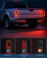 Nilight Taillight Assembly Compatible with 2008 2009 2010 2011 2012 2013 2014 2015 2016 Ford F250 F350 F450 Super Duty Incandescent Type Upgrade LED Tube Tail Lights Rear Brake Lamps, view 3