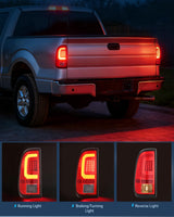 Nilight Taillight Assembly Compatible with 2008 2009 2010 2011 2012 2013 2014 2015 2016 Ford F250 F350 F450 Super Duty Incandescent Type Upgrade LED Tube Tail Lights Rear Brake Lamps, view 3