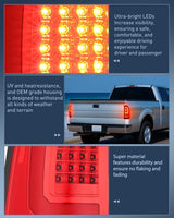 Nilight Taillight Assembly Compatible with 2008 2009 2010 2011 2012 2013 2014 2015 2016 Ford F250 F350 F450 Super Duty Incandescent Type Upgrade LED Tube Tail Lights Rear Brake Lamps, view 6
