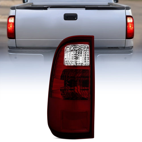 Nilight Taillight Assembly Compatible with 2008 2009 2010 2011 2012 2013 2014 2015 2016 Ford F250 F350 F450 Super Duty Rear Lamp Replacement OE Style Driver Side Dark Red