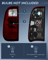 Nilight Taillight Assembly Compatible with 2008 2009 2010 2011 2012 2013 2014 2015 2016 Ford F250 F350 F450 Super Duty Rear Lamp Replacement OE Style Driver Side Dark Red, view 2