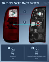 Nilight Taillight Assembly Compatible with 2008 2009 2010 2011 2012 2013 2014 2015 2016 Ford F250 F350 F450 Super Duty Rear Tail Light Lamp Replacement OE Style Driver and Passenger Side Dark Red, view 2