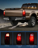Nilight Taillight Assembly Compatible with 2008 2009 2010 2011 2012 2013 2014 2015 2016 Ford F250 F350 F450 Super Duty Rear Tail Light Lamp Replacement OE Style Driver and Passenger Side Dark Red, view 3