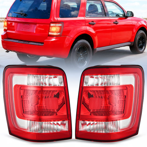 Nilight Taillight Assembly Compatible with 2008 2009 2010 2011 2012 Ford Escape Tail Lights Rear Lamp Replacement OE Style Driver and Passenger Side
