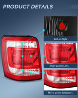 Nilight Taillight Assembly Compatible with 2008 2009 2010 2011 2012 Ford Escape Tail Lights Rear Lamp Replacement OE Style Driver Side, view 6