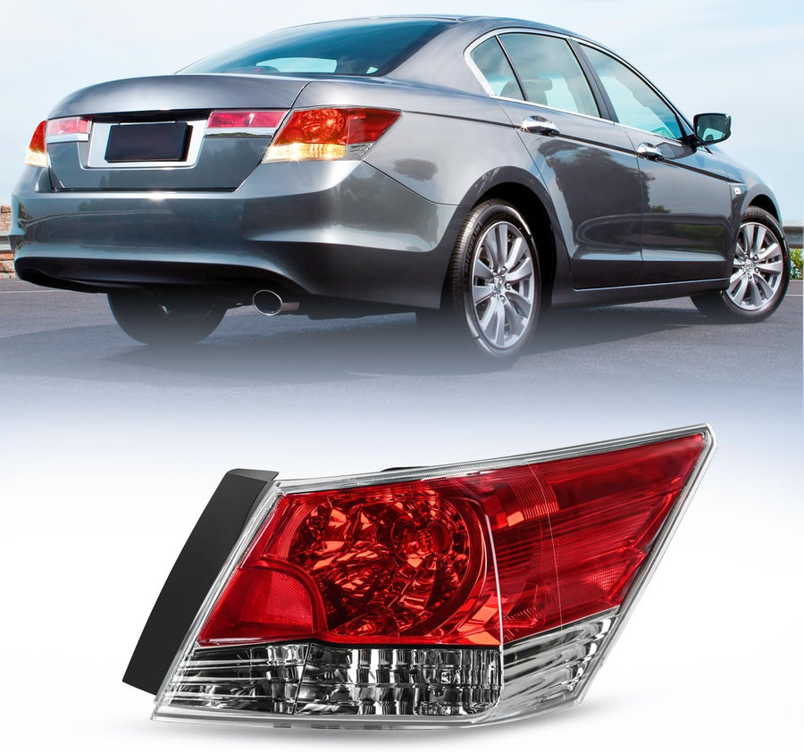 Nilight Taillight Assembly Compatible with 2008 2009 2010 2011 2012 Honda Accord Sedan Tail Lights Rear Lamp Replacement OE Style Passenger Side w/Bulbs