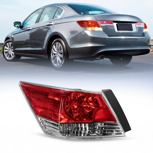 Nilight Taillight Assembly Compatible with 2008 2009 2010 2011 2012 Honda Accord Tail Lights Rear Lamp Replacement OE Style Driver Side w/Bulbs