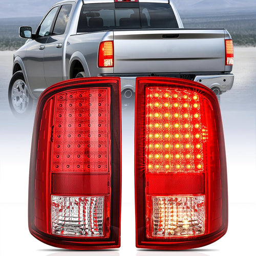 Nilight Taillight Assembly Compatible with 2009 2010 2011 2012 2013 2014 2015 2016 2017 2018 Dodge Ram 1500 2010-2018 Ram 2500 3500 Incandescent Type Upgrade LED Tail Lights Rear Brake Lamps