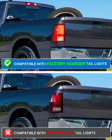 Nilight Taillight Assembly Compatible with 2009 2010 2011 2012 2013 2014 2015 2016 2017 2018 Dodge Ram 1500 2010-2018 Ram 2500 3500 Incandescent Type Upgrade LED Tail Lights Rear Brake Lamps, view 2