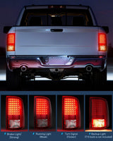Nilight Taillight Assembly Compatible with 2009 2010 2011 2012 2013 2014 2015 2016 2017 2018 Dodge Ram 1500 2010-2018 Ram 2500 3500 Incandescent Type Upgrade LED Tail Lights Rear Brake Lamps, view 4