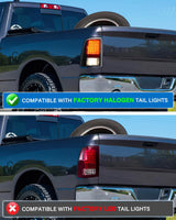 Nilight Taillight Assembly Compatible with 2009 2010 2011 2012 2013 2014 2015 2016 2017 2018 Dodge Ram 1500 2010-2018 Ram 2500 3500 Incandescent Type Upgrade LED Tail Lights Rear Brake Lamps, view 2