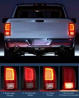Nilight Taillight Assembly Compatible with 2009 2010 2011 2012 2013 2014 2015 2016 2017 2018 Dodge Ram 1500 2010-2018 Ram 2500 3500 Incandescent Type Upgrade LED Tube Tail Lights Rear Brake Lamps, view 4
