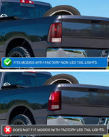 Nilight Taillight Assembly Compatible with 2009 2010 2011 2012 2013 2014 2015 2016 2017 2018 Dodge Ram 1500 2500 3500 2019 2020 2021 Classic Rear Lamp OE Style Driver Side Dark Red, view 2