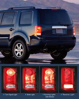 Nilight Taillight Assembly Compatible with 2009 2010 2011 2012 2013 2014 2015 Honda Pilot Red Clear Tail Lights Rear Lamp Replacement OE Style Driver and Passenger Side w/Bulbs, view 4