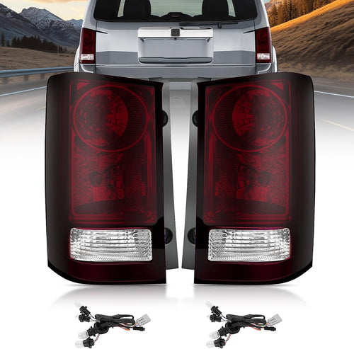 Nilight Taillight Assembly Compatible with 2009 2010 2011 2012 2013 2014 2015 Honda Pilot Smoked Red Tail Lights Rear Lamp Replacement OE Style Driver and Passenger Side w/Bulbs