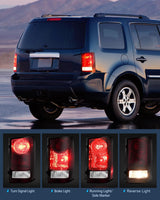 Nilight Taillight Assembly Compatible with 2009 2010 2011 2012 2013 2014 2015 Honda Pilot Smoked Red Tail Lights Rear Lamp Replacement OE Style Passenger Side w/Bulbs, view 4