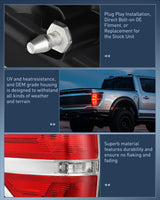 Nilight Taillight Assembly Compatible with 2009 2010 2011 2012 2013 2014 Ford F-150 F150 Pickup Truck Taillights Rear Lamp Replacement OE Style Red Housing Driver Side Chrome Trim, view 5