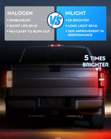 Nilight Taillight Assembly Compatible with 2009 2010 2011 2012 2013 2014 Ford F150 Incandescent Type Styleside Upgrade LED Tube tail lights; Rear Brake Lamps Smoked Lens, view 6