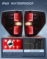 Nilight Taillight Assembly Compatible with 2009 2010 2011 2012 2013 2014 Ford F150 Incandescent Type Styleside Upgrade LED Tube tail lights; Rear Brake Lamps, view 5