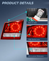 Nilight Taillight Assembly Compatible with 2011 2012 2013 2014 2015 2016 2017 2018 2019 2020 Dodge Journey Inner Tail Light Right Passenger Side, view 4