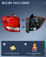 Nilight Taillight Assembly Compatible with 2011 2012 2013 2014 2015 2016 2017 2018 2019 2020 Dodge Journey Outer Tail Light Left Drive Side, view 2