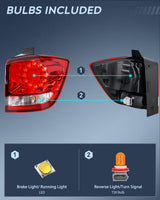Nilight Taillight Assembly Compatible with 2011 2012 2013 2014 2015 2016 2017 2018 2019 2020 Dodge Journey Outer Tail Light Right Passenger Side, view 2
