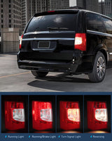 Nilight Taillight Assembly Compatible with 2011 2012 2013 2014 2015 2016 Chrysler Town & Country with LED Type Taillights Only Rear Lamp OE Style Driver Side and Passenger Side, view 4
