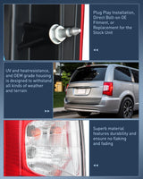 Nilight Taillight Assembly Compatible with 2011 2012 2013 2014 2015 2016 Chrysler Town & Country with LED Type Taillights Only Rear Lamp OE Style Driver Side and Passenger Side, view 6