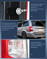 Nilight Taillight Assembly Compatible with 2011 2012 2013 2014 2015 2016 Chrysler Town & Country with LED Type Taillights Only Rear Lamp OE Style Driver Side, view 6