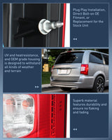 Nilight Taillight Assembly Compatible with 2011 2012 2013 2014 2015 2016 Chrysler Town & Country with LED Type Taillights Only Rear Lamp OE Style Passenger Side, view 6