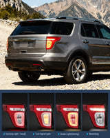 Nilight Taillight Assembly Compatible with 2011 2012 2013 2014 2015 Ford Explorer Rear Lamp Replacement OE Style LED and halogen bulbs Passenger Side, view 3