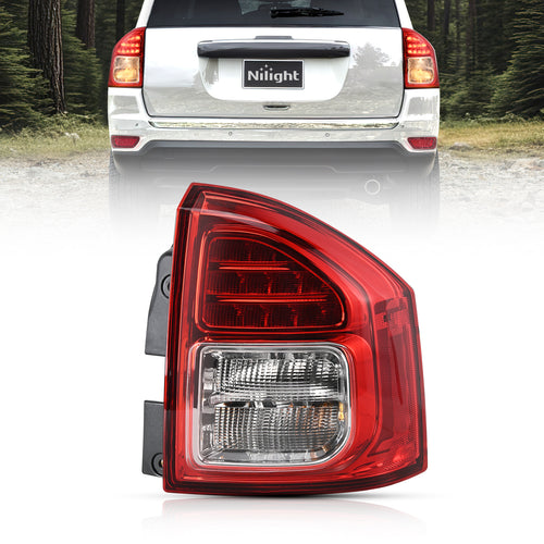 Nilight Taillight Assembly Compatible with 2011 2012 2013 Jeep Compass Tail Light OE Style Rear Lamp Replacement Passenger Side w/Bulbs