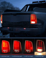 Nilight Taillight Assembly Compatible with 2013 2014 2015 2016 2017 2018 Dodge Ram 1500 2014-2018 Ram 2500 3500 LED Style Driver Side and Passenger Side Rear Tail Light with Bulbs, view 4