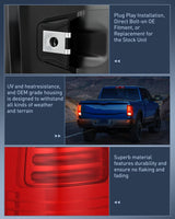 Nilight Taillight Assembly Compatible with 2013 2014 2015 2016 2017 2018 Dodge Ram 1500 2014-2018 Ram 2500 3500 LED Style Driver Side and Passenger Side Rear Tail Light with Bulbs, view 6